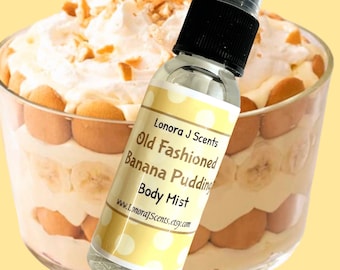 Banana Pudding Body Mist Spray, Creamy Dessert Fragrance