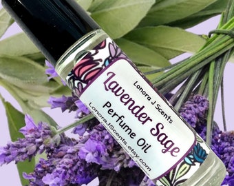 Lavender Sage Perfume Oil Roll On Fragrance