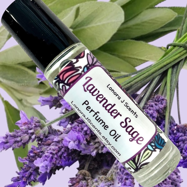 Lavender Sage Roll On Perfume Oil, Perfume Oil Roll On, Perfume Roll On, Roll On Fragrance