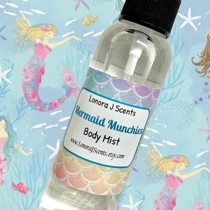 Mermaid Munchies Body Spray, Body Mist, Fragrance Mist, Body Splash, Perfume Spray