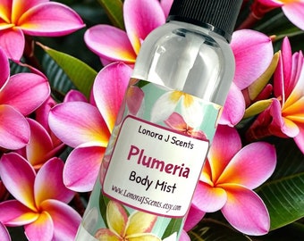 Plumeria Body Mist, Tropical Floral Fragrance Spray