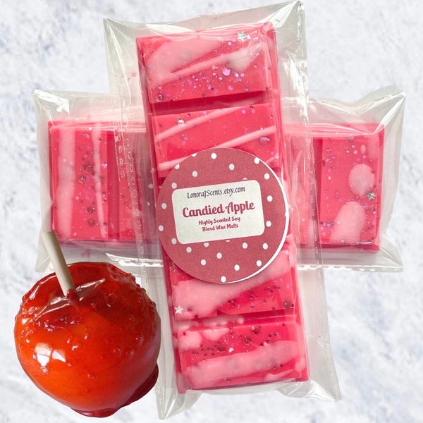 Candied Apple Wax Melts, Snap Bar Wax melts,  Strong Wax Melts, Wax Tarts, Home Fragrance