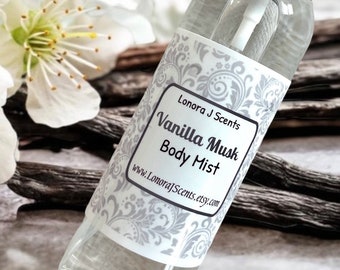 Vanilla Musk Body Spray, Fragrance Mist