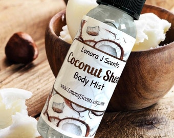 Coconut Shea Body Spray, Body Mist, Fragrance Mist