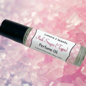 Pink Sugar Type Perfume Oil Roll On, Vegan Coconut Oil Blend