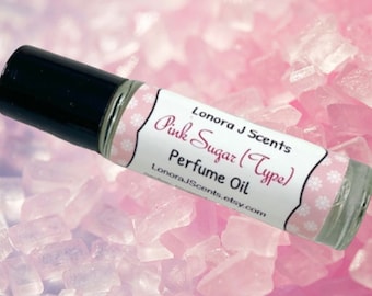 Pink Sugar Type Perfume Oil Roll On, Vegan Coconut Oil Blend
