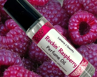 Rockin' Raspberry Perfume Oil Roll On, Vegan Coconut Oil Fragrance