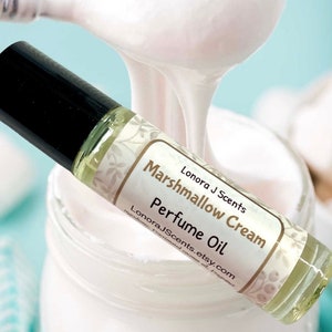 Marshmallow Cream Perfume Oil, Perfume Oil Roll On, Perfume Roll On, Roll On Fragrance