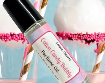 Cotton Candy Bubbly Perfume Oil Roll On, Vegan Coconut Oil Fragrance