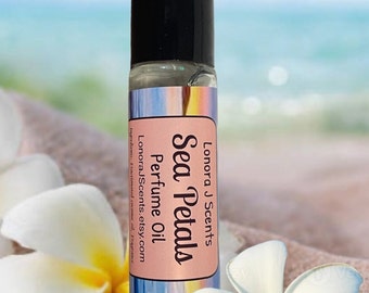 Sea Petals Perfume Oil Roll On, Tropical Orchid Jasmine Scent