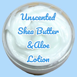 Unscented Body Lotion, Shea and Aloe Body and Hand Lotion, Moisturizer for Sensitive Skin