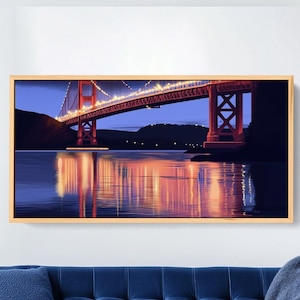 Golden Gate Bridge Canvas Print: Modern Landscape Wall Art