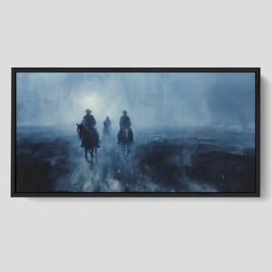Framed Canvas Print - Cowboy Outlaws Art Print, Large Wall Art, Western Wall Decor, Farmhouse Wall Decor