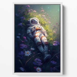 Astronaut Canvas Print: Pop Art Sci-Fi Wall Decor