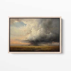 Landscape Painting - Canvas Wall Art, Large Framed Canvas, 24x36 Framed Art, Prarie Landscape