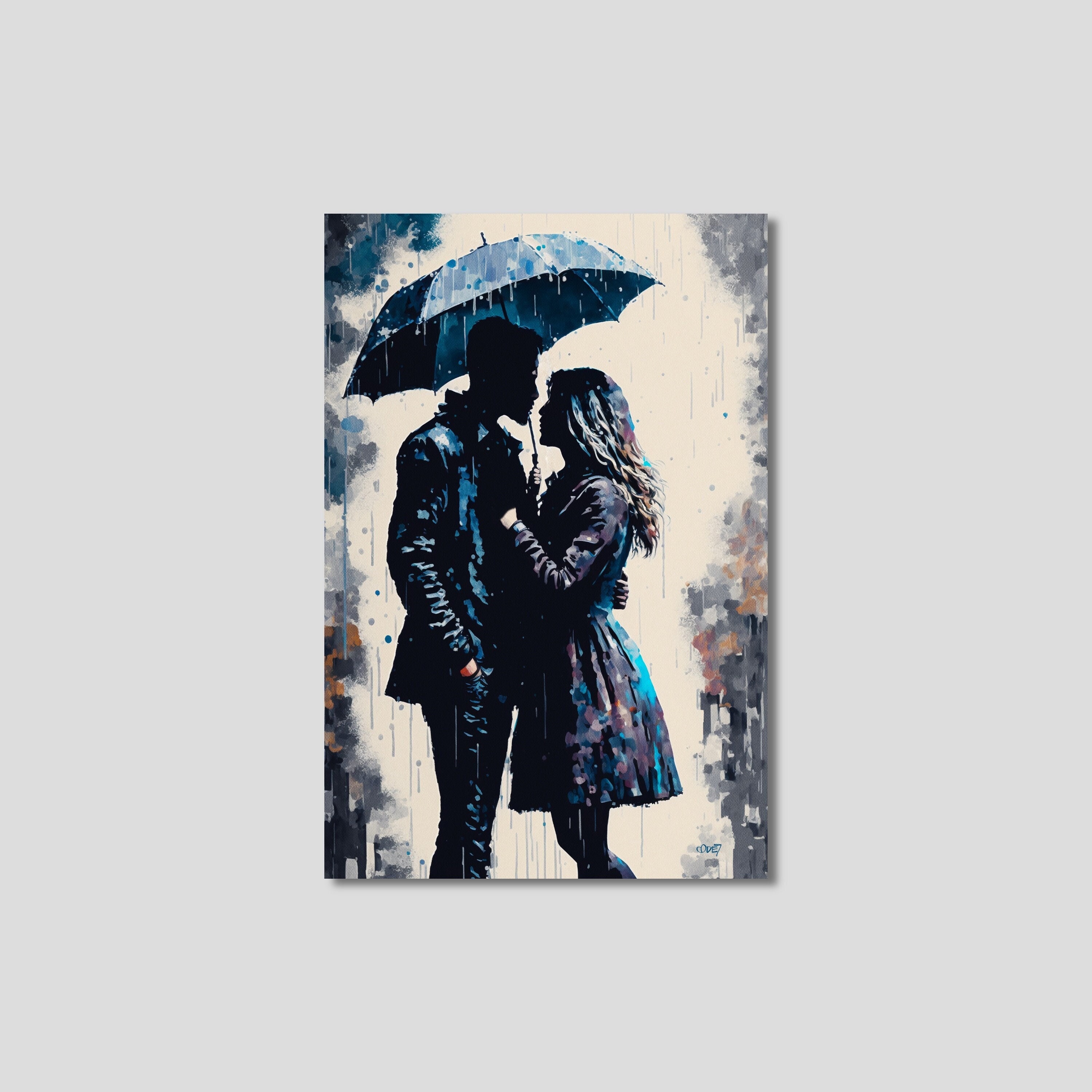 Love is in the rain - Mystery Art Conception - Drawings & Illustration,  People & Figures, Love & Romance - ArtPal