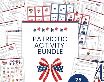 Patriotic Activity Bundle - Recreation Therapy Protocols, Party Games Long Term Care, Day Program, Classrooms -  Activity Director Resources