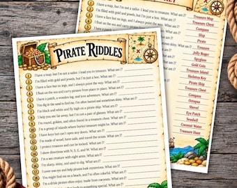 Pirate Riddles, Jokes & Would You Rather Questions, Group Games for Parties or Recreation Activities