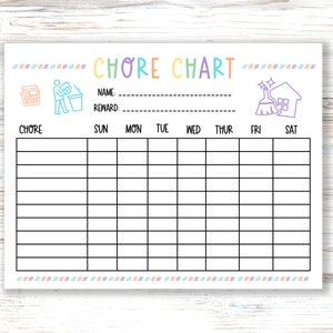 Chore Chart Bundle: Daily Chore Chart for Kids, Weekly Responsibilities List, Family Chore Chart, Printable Allowance Chart, Command Center
