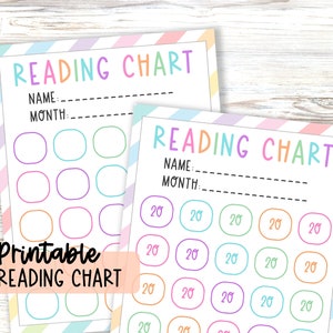 School Reading Log, Reading Reward Chart, 20 Minute Daily Homework Assignment, Summer Reading Journal, School Student Book Rating Tracker