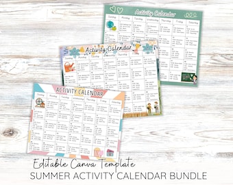 Activity Calendar Canva Template for Recreation Director, Bulletin Board Theme for Long Term Care Senior Living or Disability Day Program