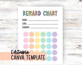 Printable Rainbow Reward Chart for Kid Sticker Chart Positive Behavior Reward System Classroom Sticker Chart Homeschool Teacher Resource