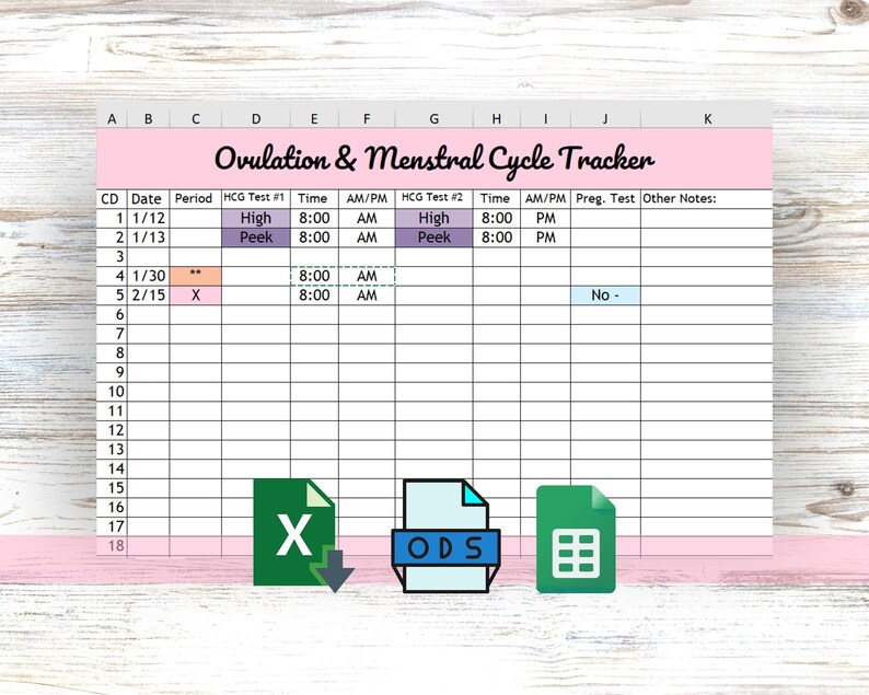 Printable Ovulation Test Strips Log Book Ovulation Tracker Etsy