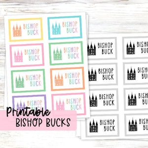 Printable Bishop Bucks & Birthday Bucks Bundle, Primary Children Reverence Reminder, Primary Leader and Latter Day Saints Bishopric Resource