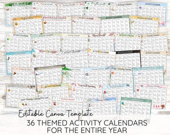 Activity Calendar Canva Template for Recreation Director, Bulletin Board Theme for Long Term Care Senior Living or Disability Day Program