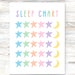 Sleep Chart Toddler Stay in Bed Sticker Chart Printable Reward System ...
