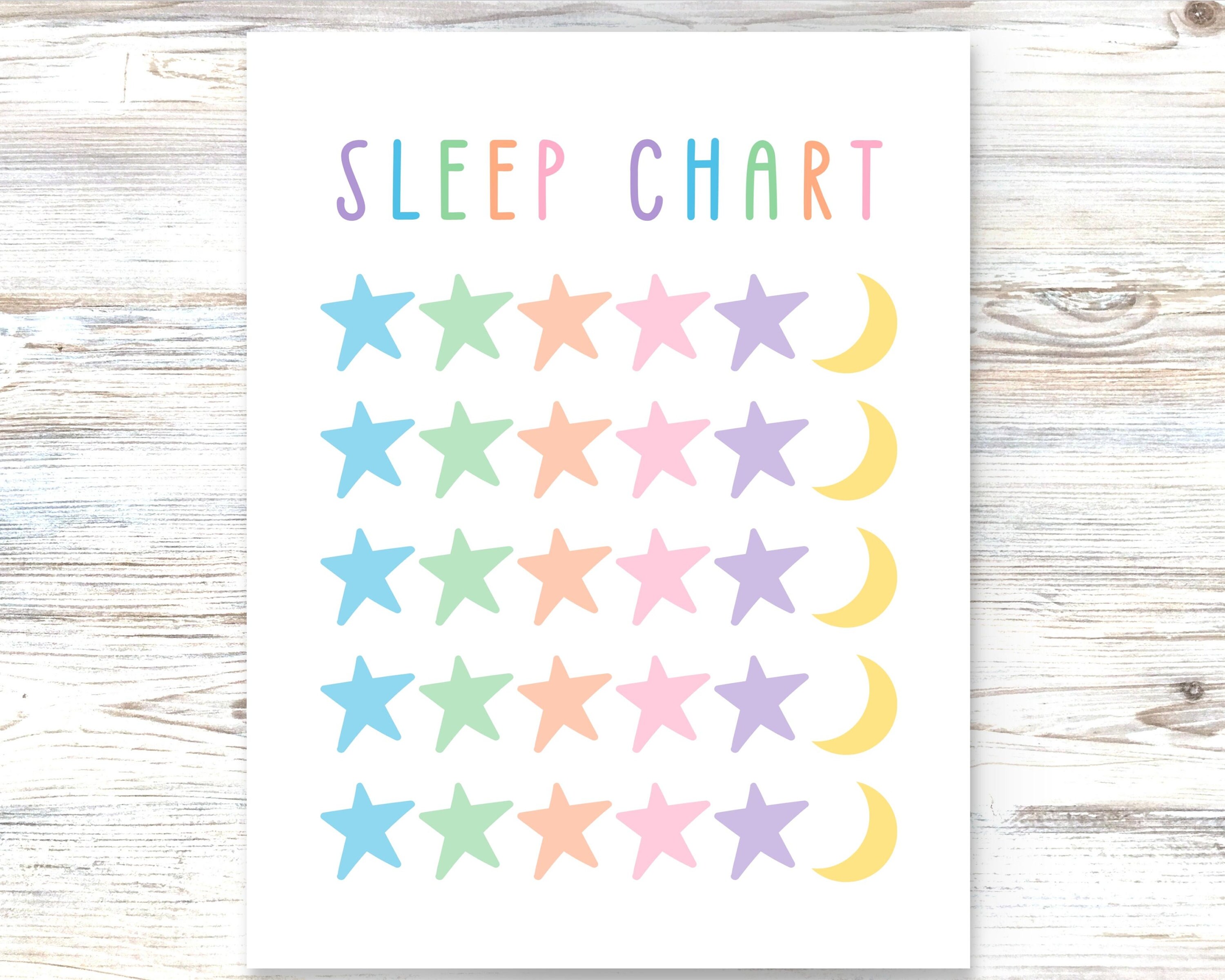 Sleep Chart Toddler Stay in Bed Sticker Chart Printable Reward System for Kids Who Stay in Their ...