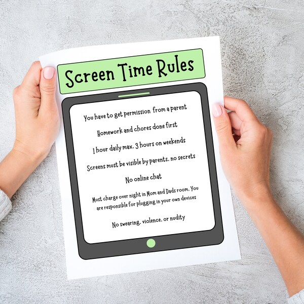 Guidelines For Kids Computer Time Printable
