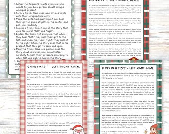 Christmas Left Right Game, Funny Elf, North Pole Santa Gift Exchange & Nativity Present Swap, Family Reunion Activity, Office Icebreaker