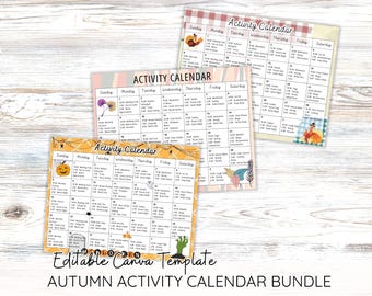 Activity Calendar Canva Template for Recreation Director, Bulletin Board Theme for Long Term Care Senior Living or Disability Day Program