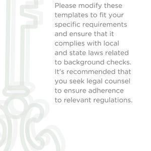 these are starter templates, it is recommended that you seek legal counsel to ensure adherence to revelant regulations.