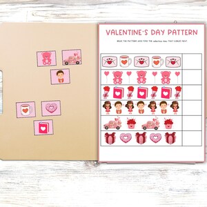 Valentine Day Busy Book Activity Bundle, Shape Matching, Number Sequence, Color Identification, Pattern Recognition, File Folder Games Pre-K