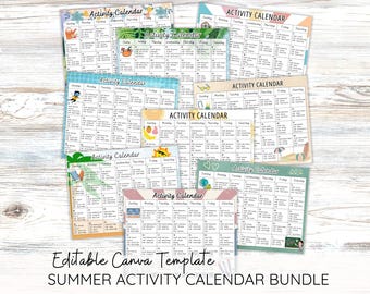 Activity Calendar Canva Template for Recreation Director, Bulletin Board Theme for Long Term Care Senior Living or Disability Day Program