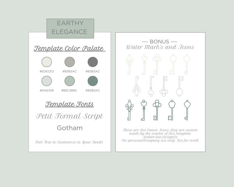Branding Information, and Water Mark Icon Keys included