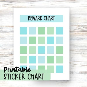 Editable Reward Chart for Kid Sticker Chart for Positive Behavior Teen Reward System Sleep in Own Bed Sticker Chart Potty Training Printable
