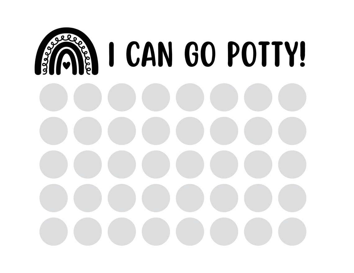 Rainbow Reward Chart, Potty Training Sticker Chart for Toddlers ...