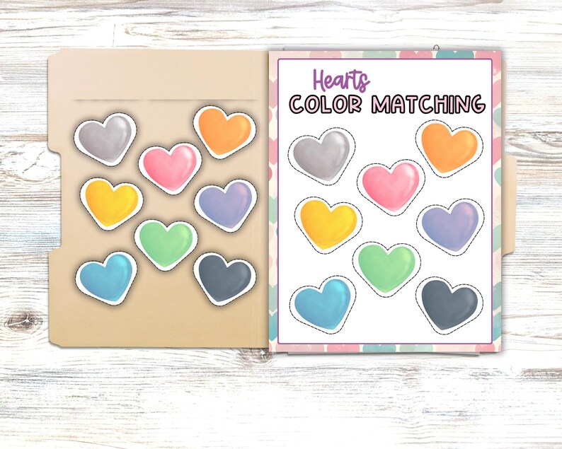 Valentine Day Busy Book Activity Bundle, Shape Matching, Number ...