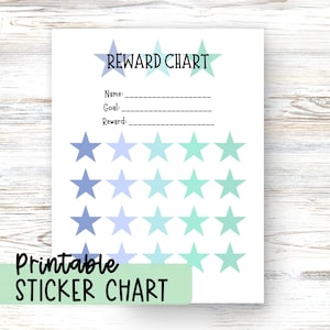 Beloningstabel voor kind Stickerkaart Positief gedrag tiener Beloningssysteem Stickerkaart klaslokaal Thuisonderwijs Leermiddel Afdrukbaar