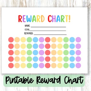 Afdrukbare regenboogbeloningstabel voor kind stickerkaart positief gedrag beloningssysteem tieners stickerkaart klaslokaal lesmateriaal thuisonderwijs