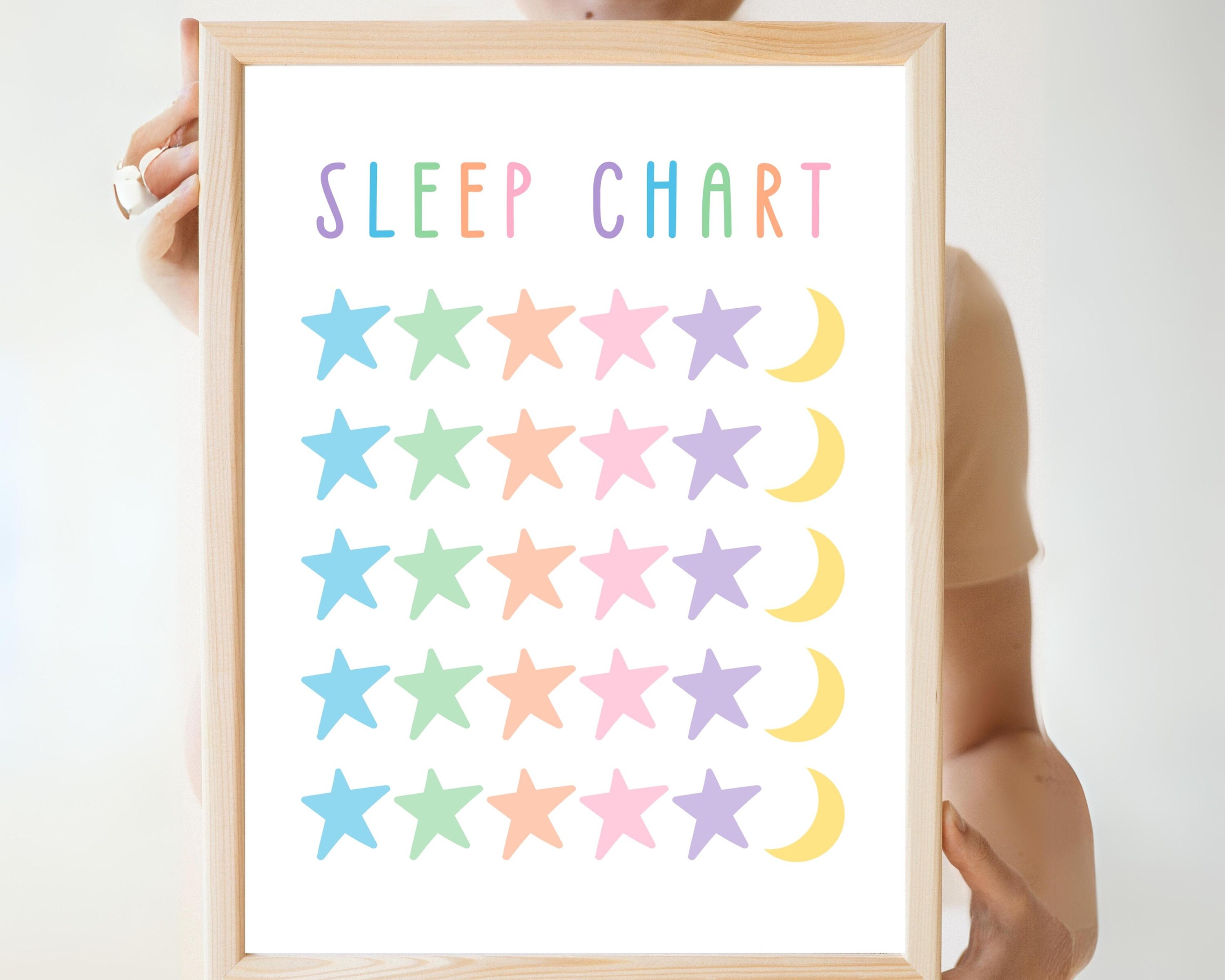 Sleep Chart Toddler Stay in Bed Sticker Chart Printable Reward System ...