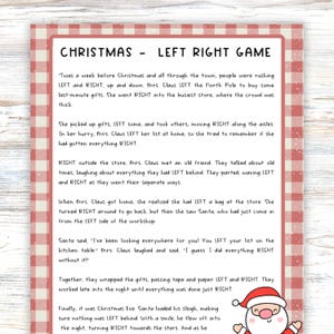Christmas Left Right Game Funny Elf North Pole Santa Gift Exchange