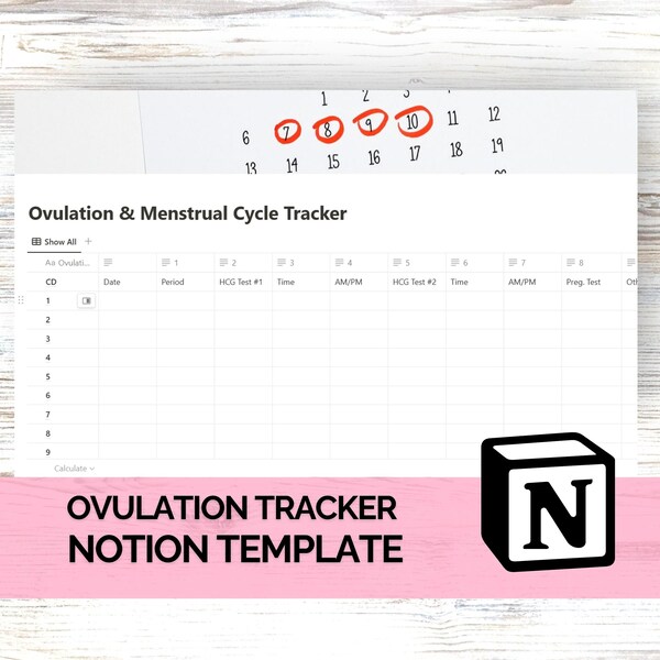 Ovulation Test Strip Tracking Sheet Printable - Etsy