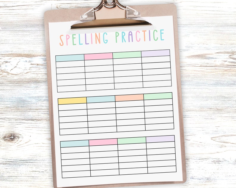 Printable Spelling Worksheet Spelling Practice Teacher Resource ...