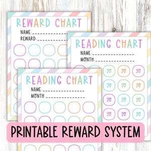Printable Rainbow Reward Chart for Kid Sticker Chart Positive Behavior ...