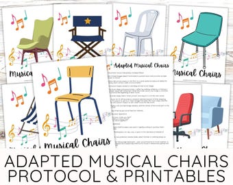 Adaptive Musical Chairs, Recreation Activity Protocol and Chair Variety Print Outs, Great for Long Term Care & Individuals in Wheelchairs