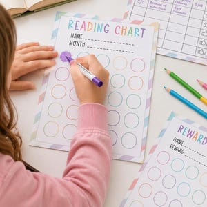 Printable Rainbow Reward Chart for Kid Sticker Chart Positive Behavior Reward System Classroom Sticker Chart Homeschool Teacher Resource